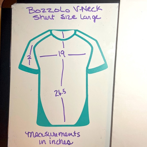 BOZZOLO V Neck Short Sleeve Shirt. Dusty Plum. Size Large. Never Worn. - Picture 5 of 6